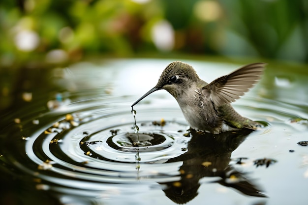 a little bird that is standing in the water