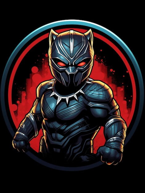 Little Black Panther art t shirt design