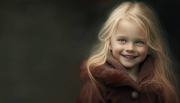 little blonde girl illustration