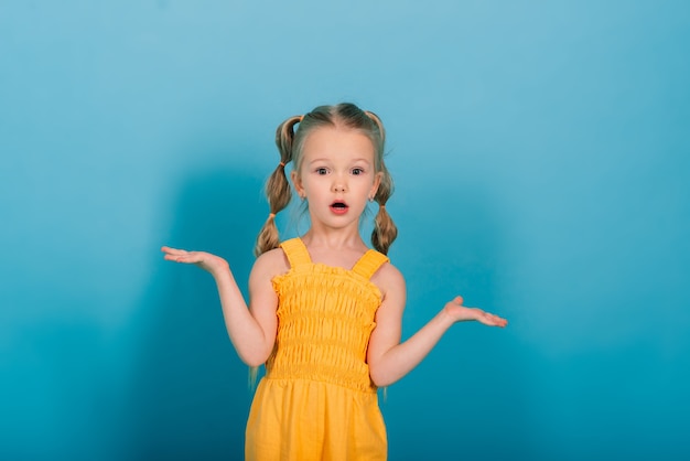 Little blonde girl posing