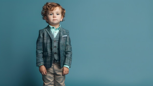 Little boy as a businessman isolated on a solid background