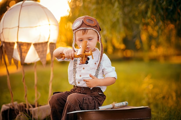 A little boy dreams of becoming a pilot