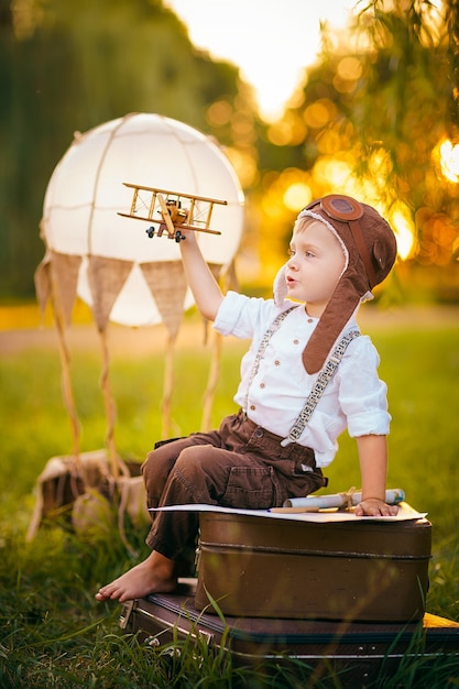 A little boy dreams of becoming a pilot