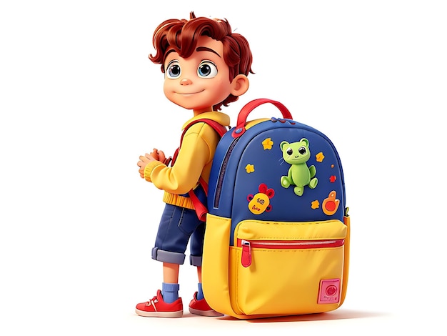 The little boy goes to school back to school concept generative AI