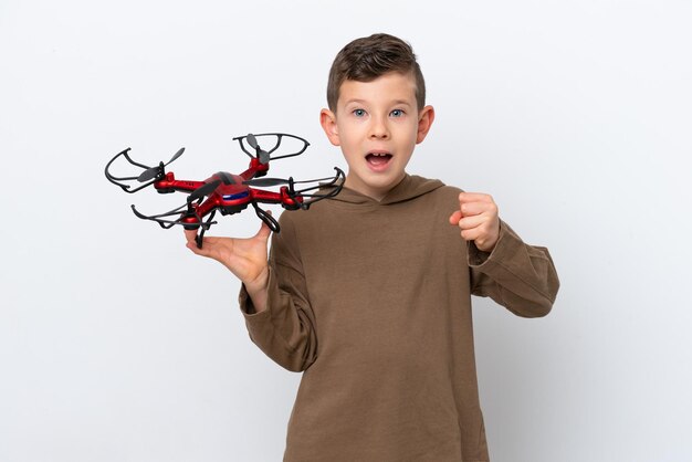 Little boy over isolated background