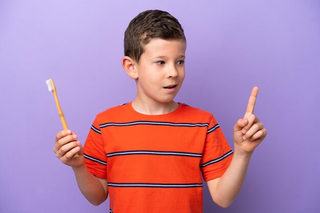 Little boy over isolated background