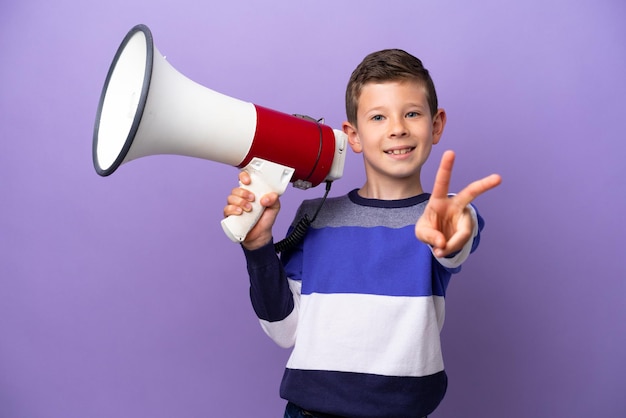 Little boy over isolated background