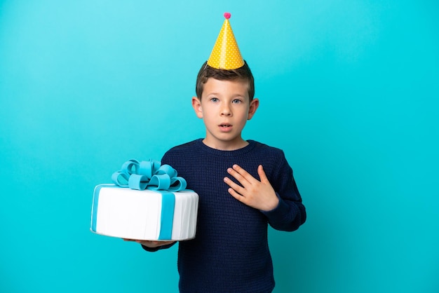 Little boy over isolated background