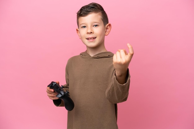 Little boy over isolated background