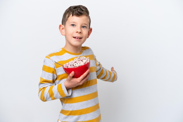 Little boy over isolated background