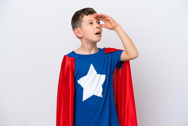 Little boy over isolated background