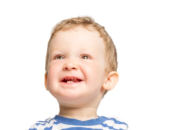 Little boy laughing