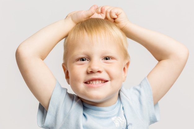 Little boy laughing