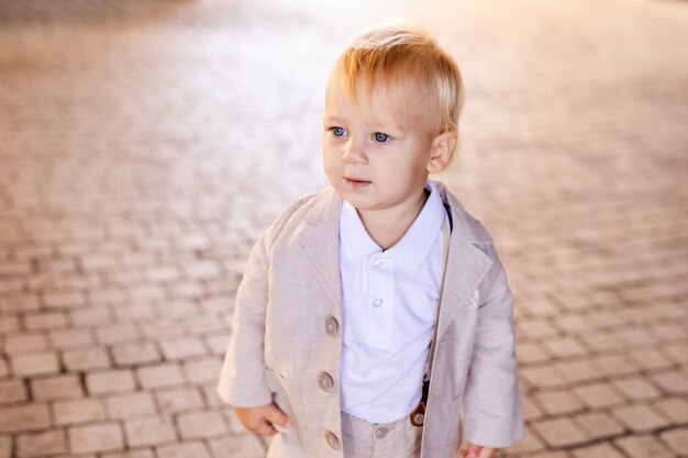 Little boy in a nice suit
