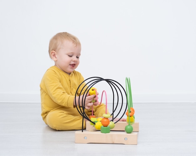 Little boy playing on the floor