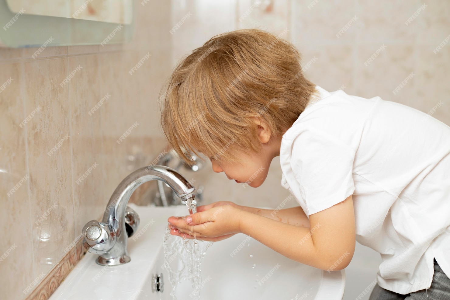 Boys washing