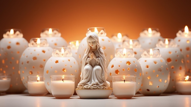 Little Candles Day or Immaculate Conception Eve Dia de las velitas in honor of the Virgin Mary and her Immaculate Conception