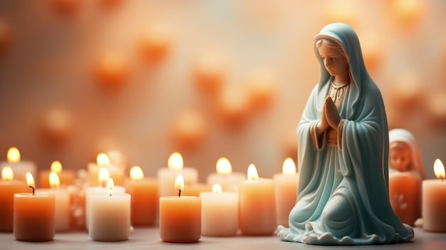 Little Candles Day or Immaculate Conception Eve Dia de las velitas in honor of the Virgin Mary and her Immaculate Conception
