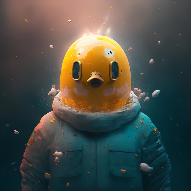 A Little Chick in a Spacesuit Concept Art