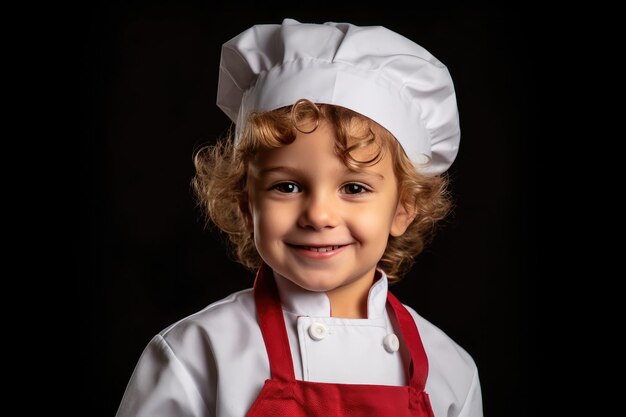 Photo little child chef