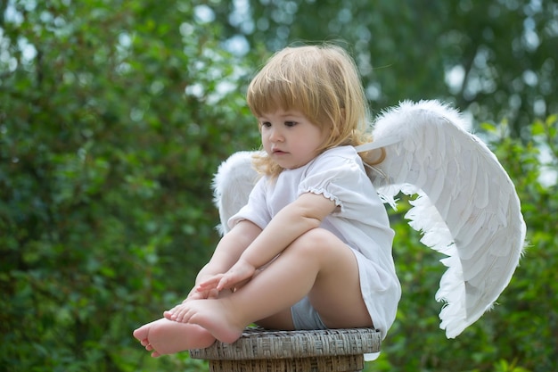 Little cupid on the chair