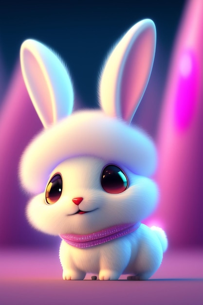 Little cute cartoon bunny