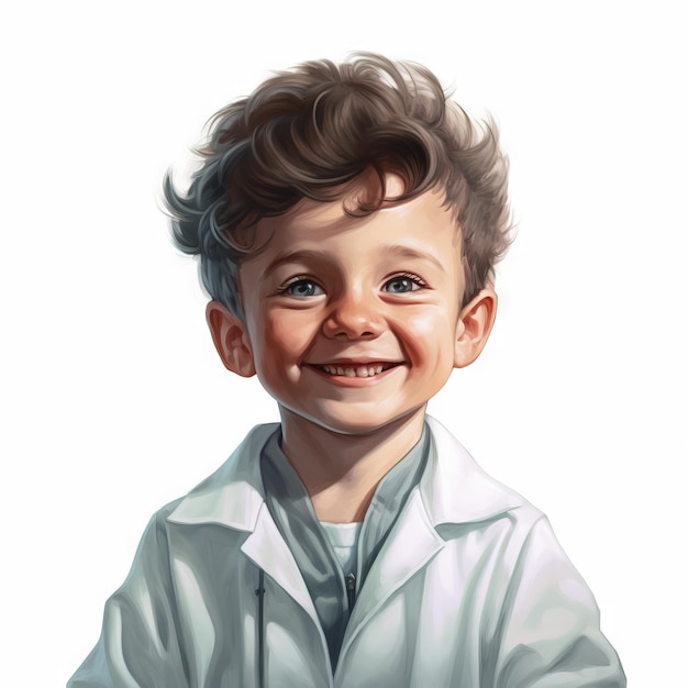 Little doctor boy ai generated image