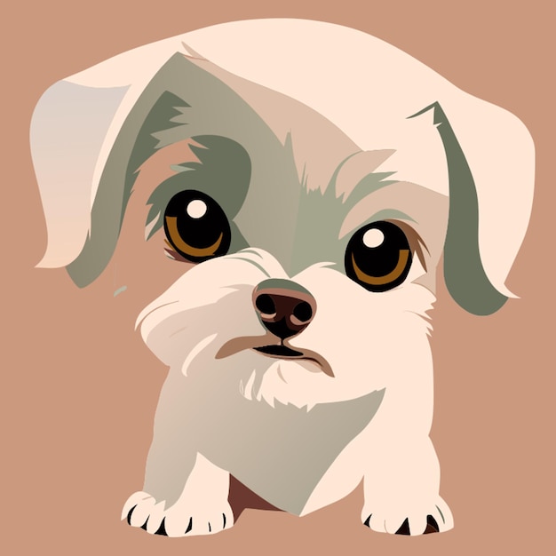 Photo little dog vector illustration