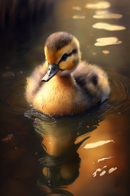 Little duckling in water