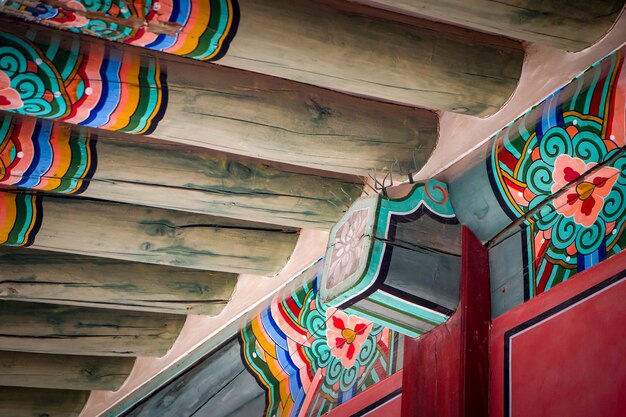 The little Fork Spear were set up on the Korea Vintage palace pole to protect and prevent the bird which created nest or defecated on it