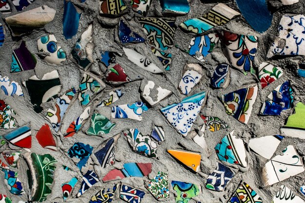 Little fragments of ancient Ottoman Tiles as a background