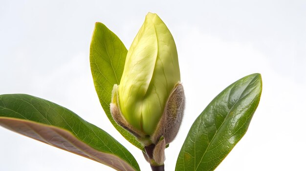 Photo little gem magnolia dwarf variety of magnolia grandiflora also called evergreen bul generative ai