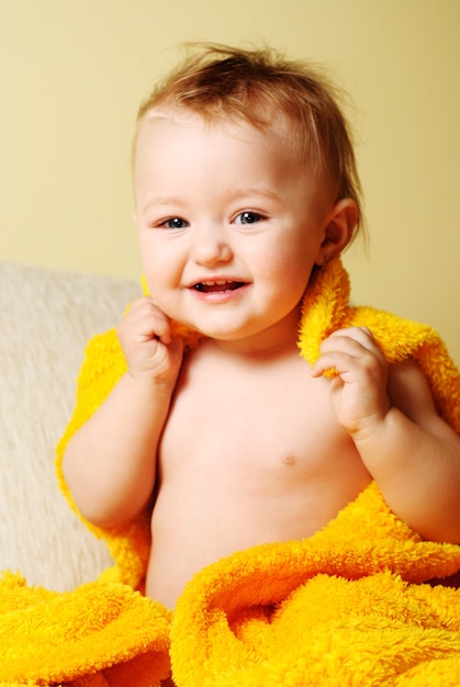 Little girl after bathing