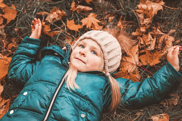 Little Girl In The Autumn Park