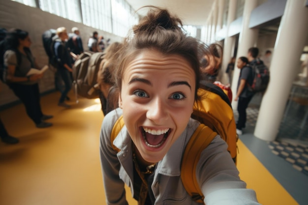 写真 学校のコンセプトに戻る小さな女の子