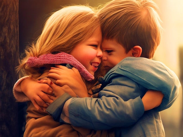 Foto ragazza e ragazzo abbracciano l'amore immagine gratuita