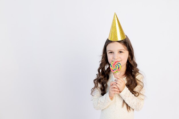 Little girl celebrating her birthday