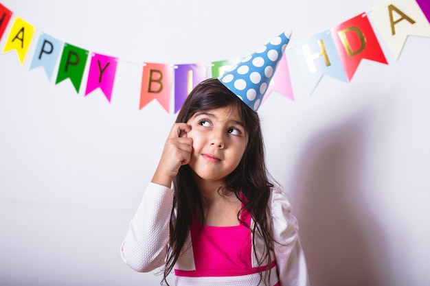 Little Girl Celebrating Her Birthday 