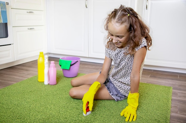 little girl cleaner