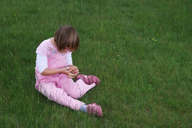 little girl crying