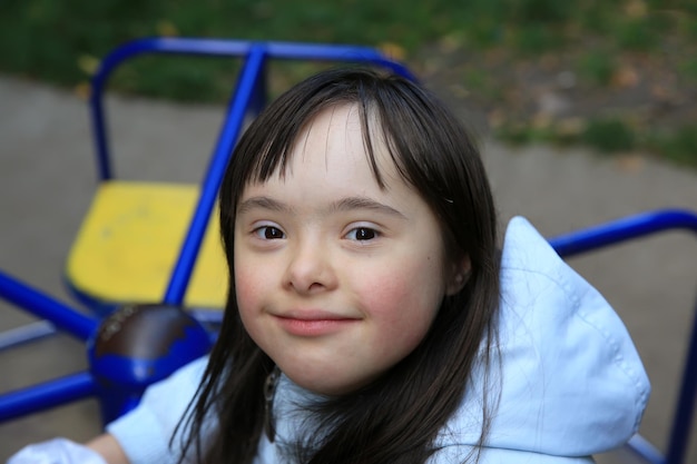 Little girl enjoy in the park