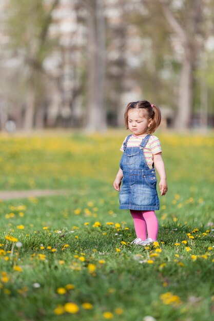 Little girl in the field