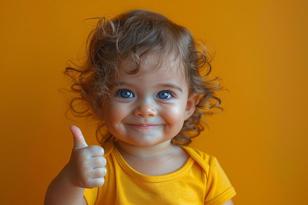 Little Girl Giving Thumbs Up