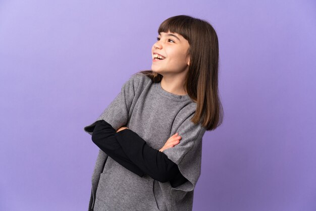 Little girl over isolated background happy and smiling