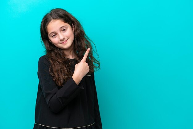 Little girl over isolated background