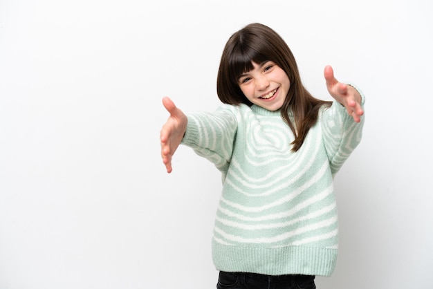 little girl over  isolated background