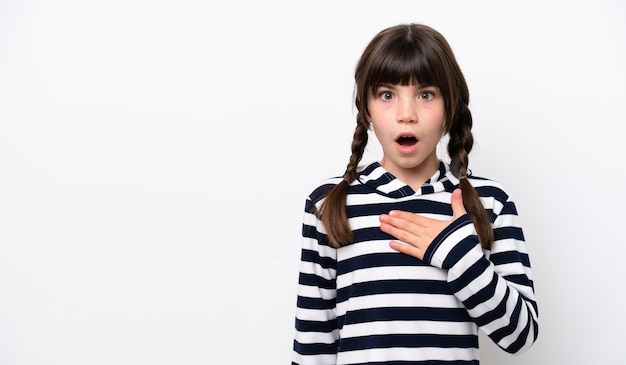 little girl over isolated background