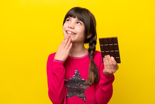 little girl over isolated background