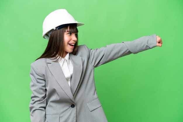 Little girl over isolated background