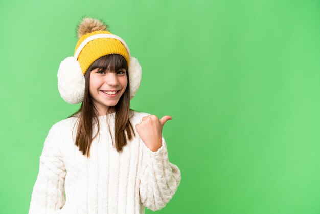 Little girl over isolated background